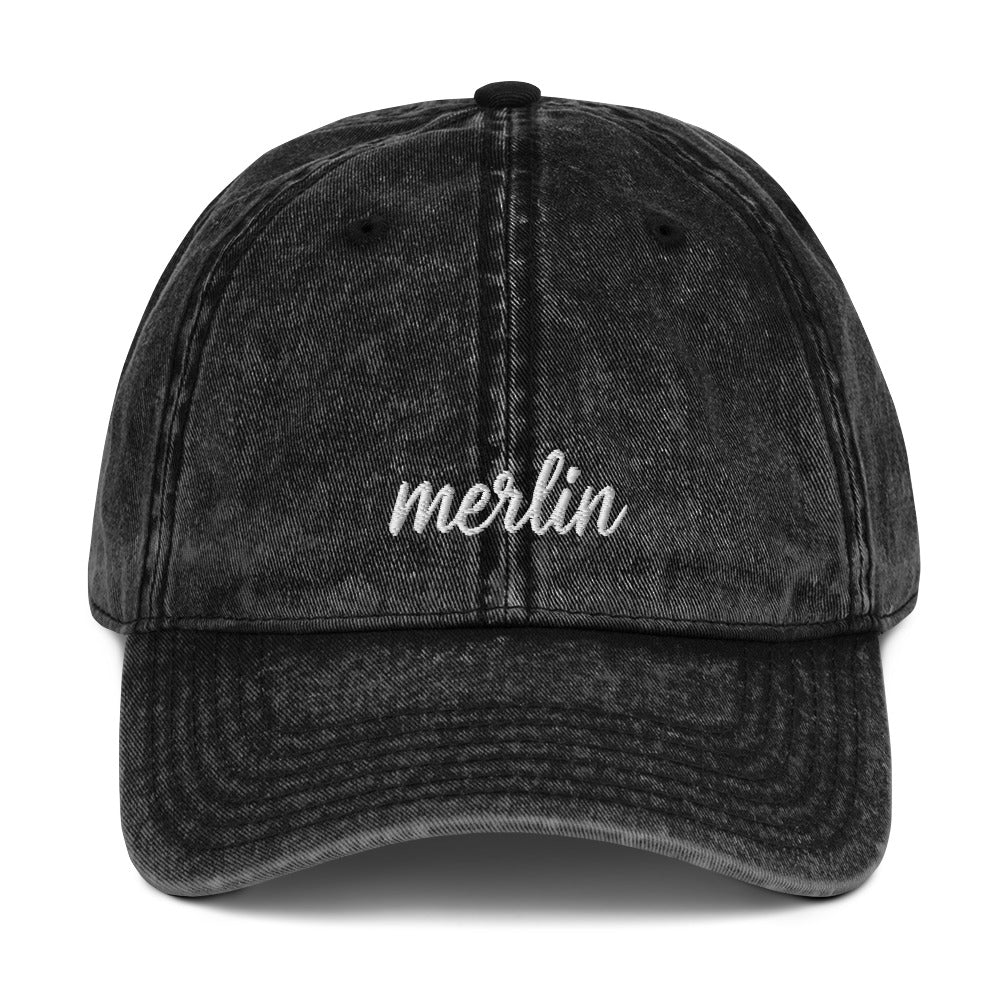 Best caps for a clean everyday look — vintage embroidered twill cap, MerlinFashion