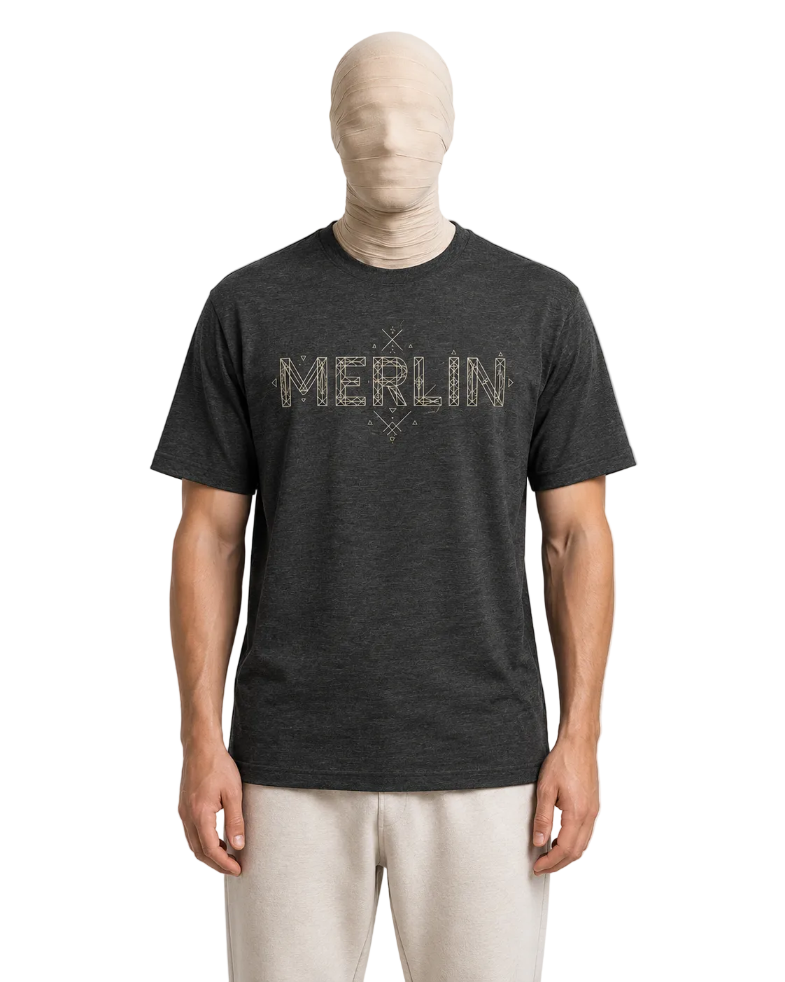 Merlin Art Deco T-Shirt — Geometric Typography