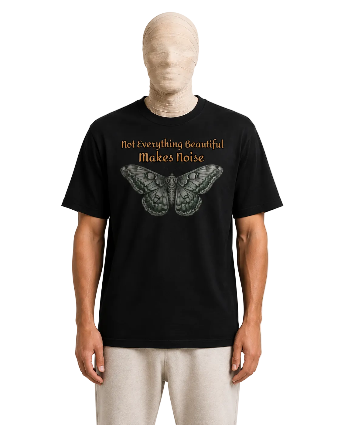 Moth Dark Academia T-Shirt — Not Everything Beautiful Makes Noise