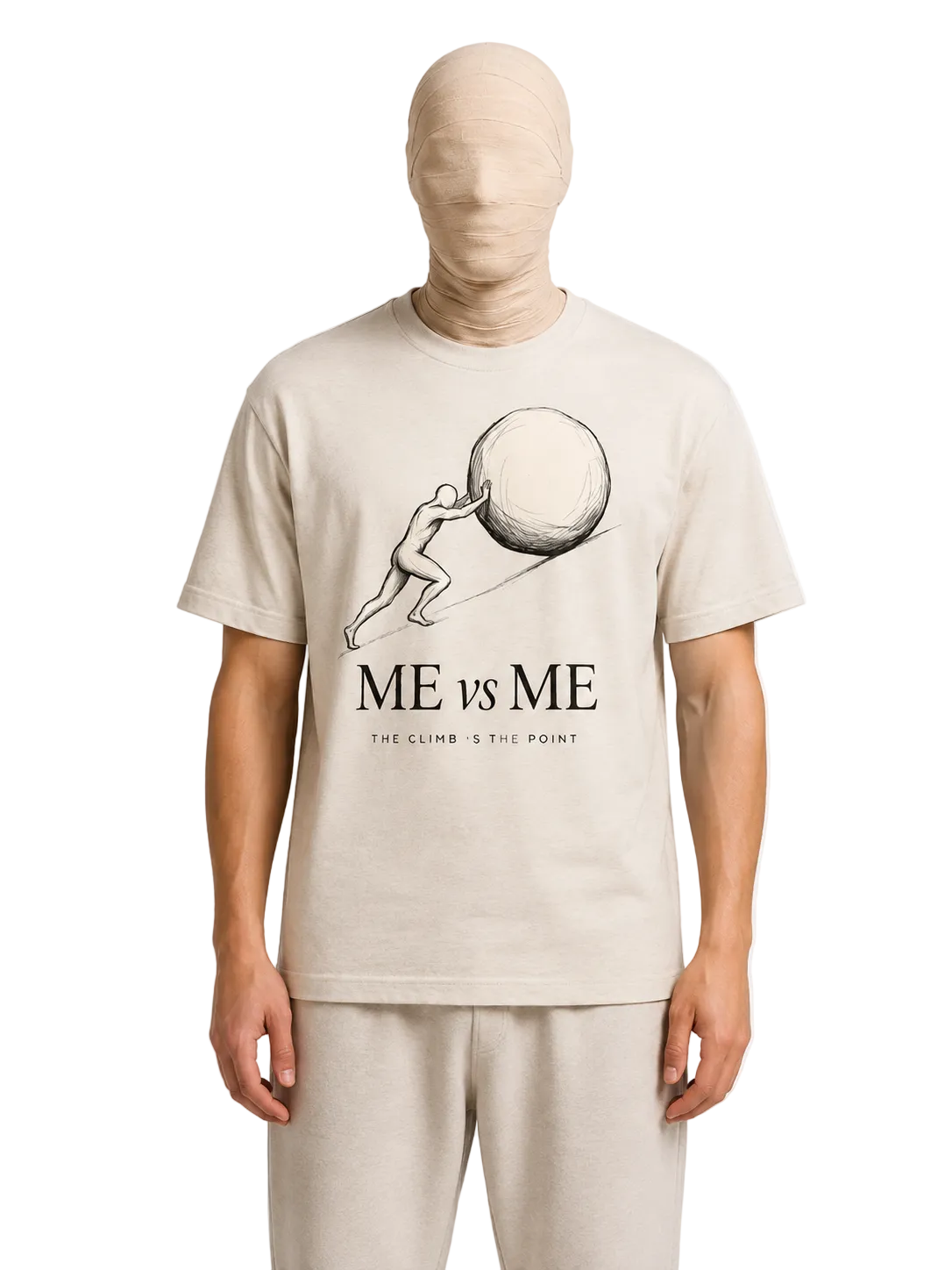 Me vs Me Stoic T-Shirt — Sisyphus Graphic