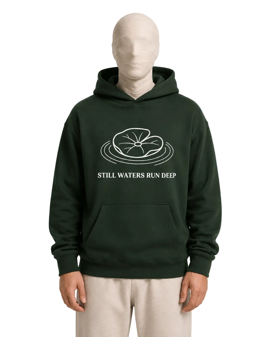 Still Waters Run Deep Hoodie — Lily Pad Print