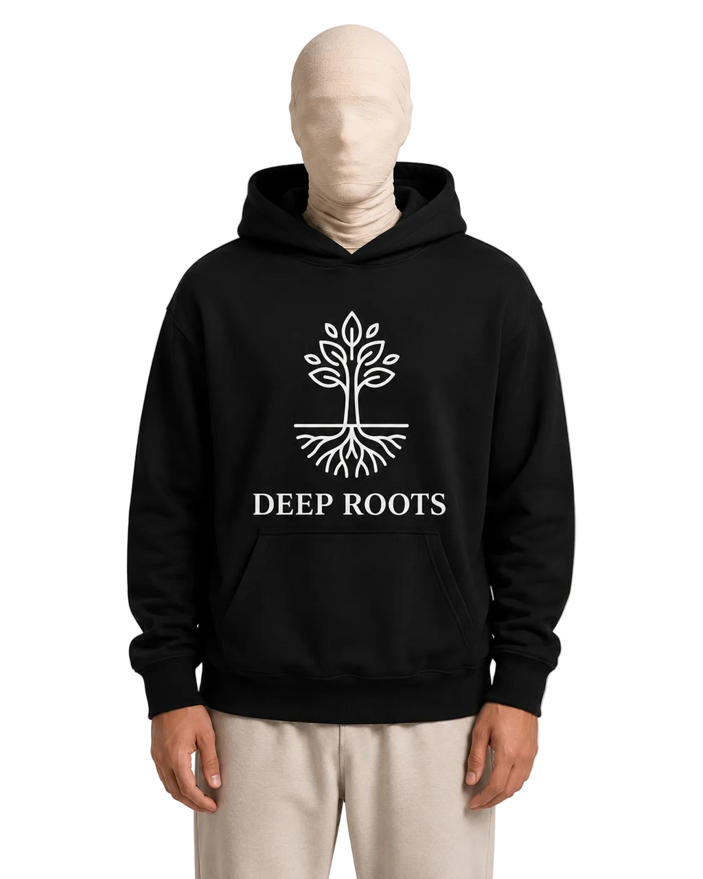 Deep Roots Hoodie — Tree Illustration, Grounded