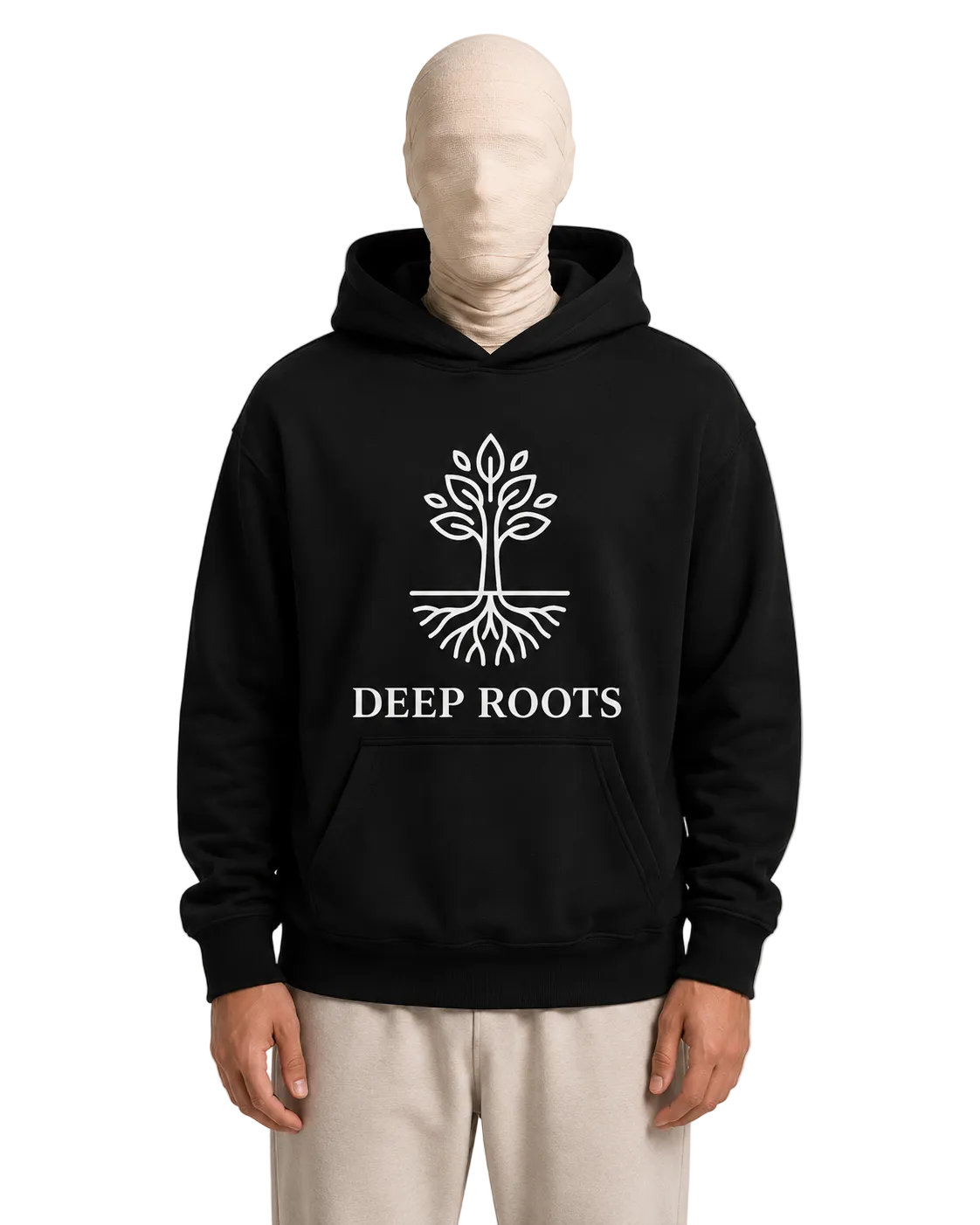 Deep Roots Hoodie — Tree Illustration, Grounded