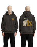 1% Hoodie — Gold Minimal Print