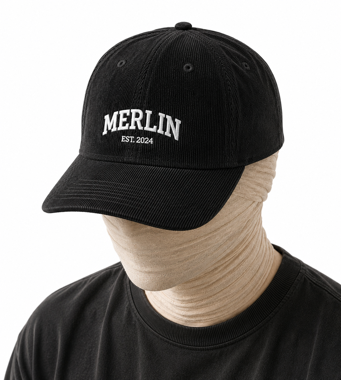 Merlin Vintage Corduroy Cap — Embroidered Logo