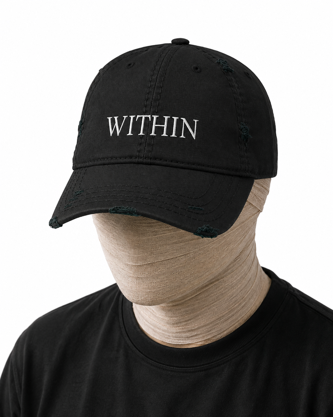 Within Distressed Dad Hat — Tonal Embroidery