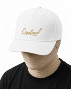 Creative Embroidered Snapback Cap — Gold Script