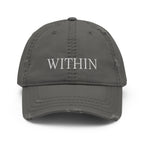Distressed dad hat with tonal embroidery — vintage washed, Merlin Fashion