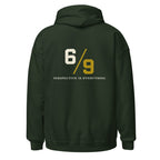 Minimalist statement hoodie — 6/9 perspective print, Merlin Fashion