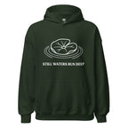Minimalist nature hoodie — lily pad print, Still Waters, Merlin Fashion
