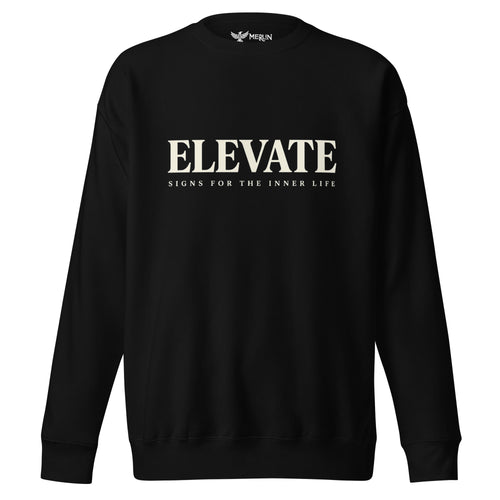 Minimalist motivational sweatshirt — Elevate, Merlin Fashion