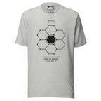 Honeycomb geometric t-shirt — One in Many, soft cream, Merlin Fashion