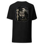 Cottagecore moonlit forest t-shirt — Stay Wild, black, Merlin Fashion