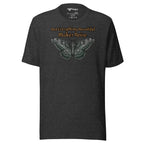 Moth dark academia t-shirt — cottagecore botanical, black, Merlin Fashion