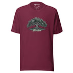 Tree of Life oak t-shirt — botanical nature print, navy, Merlin Fashion