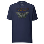 Moth dark academia t-shirt — cottagecore botanical, black, Merlin Fashion
