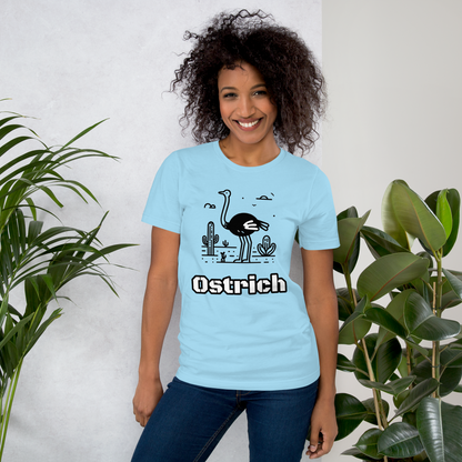 Merlin Unisex ostrich t-shirt .