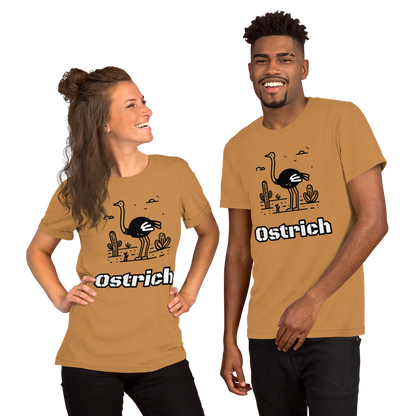 Merlin Unisex ostrich t-shirt .