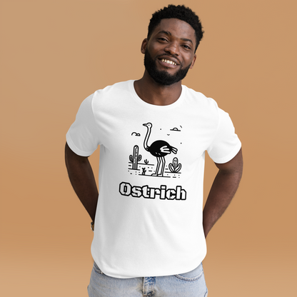 Merlin Unisex ostrich t-shirt .